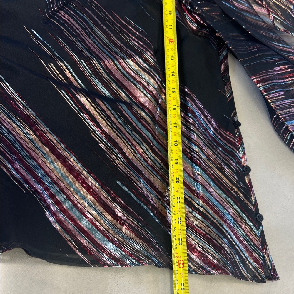 Milly Metallic MulticolorOne-Shoulder Top - Picture 4 of 4